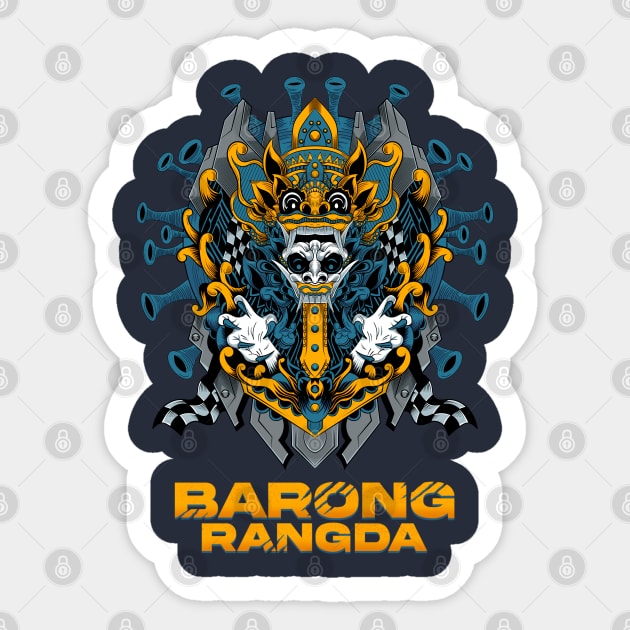 Barong x Rangda (Indonesian Culture Art) Sticker by BatuTua